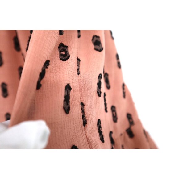 Moon River Womens Boho Tiered Ruffle Sleeve Dress L Textured Cottagecore Summer - Picture 6 of 11